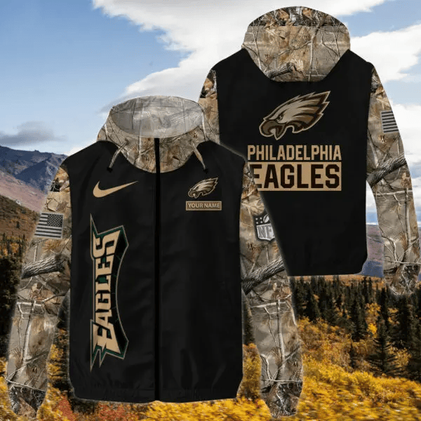 Philadelphia Eagles Custom Windbreaker Outdoor Jacket Sport Fan Gift PR3QEH