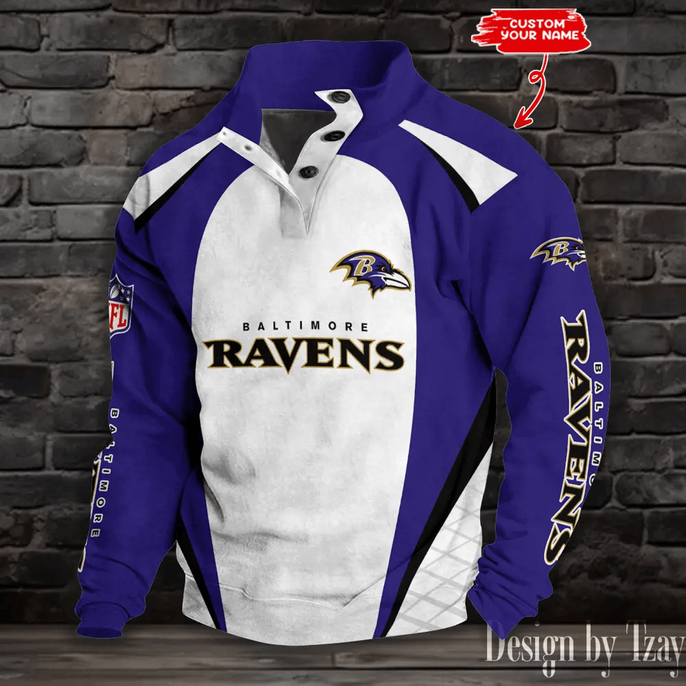 Baltimore Ravens Double Stand Collar Sport Hoodies PHYCTY