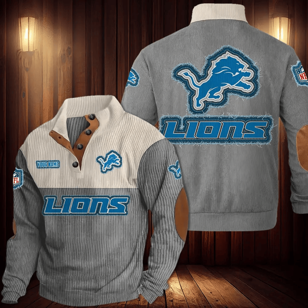 Detroit Lions Double Stand Collar Sport Hoodie P7BL8E