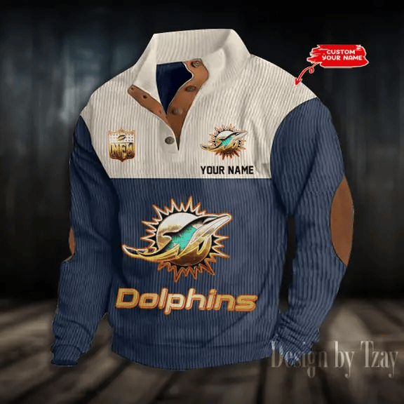 Miami Dolphins Sports Print Sweatshirt PLCPEN