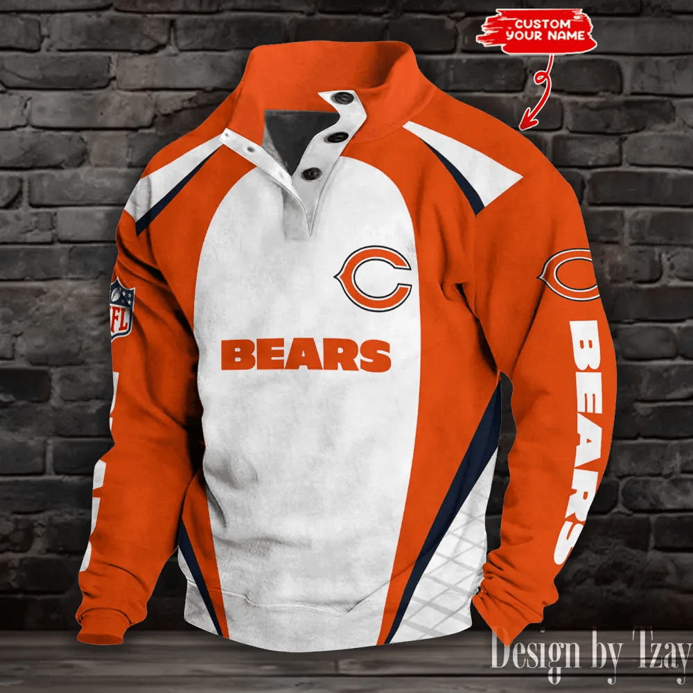 Chicago Bears Double Stand Collar Sport Hoodies PY6ELS
