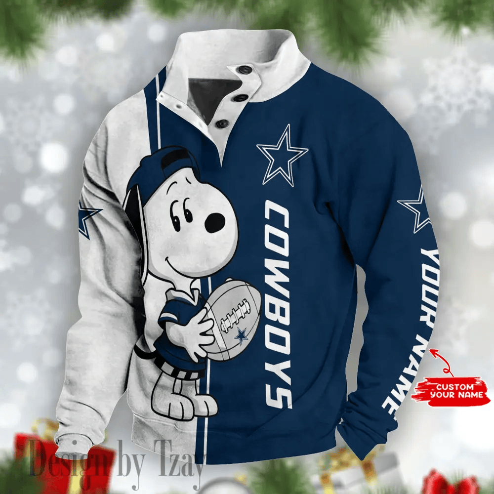 Dallas Cowboys Snoopy Double Stand Collar Sport Hoodies PYLT3W
