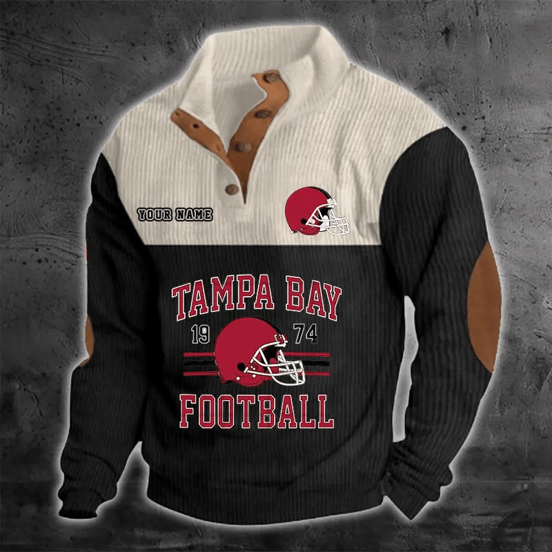 Tampa Bay Buccaneers Color Block Stand Collar Sweatshirt P6RLLL