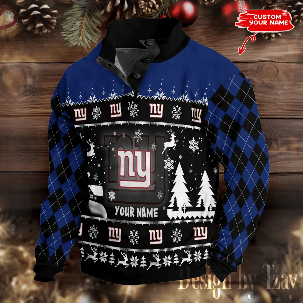 New York Giants Christmas Double Stand Collar Sport Hoodies P4UXYT