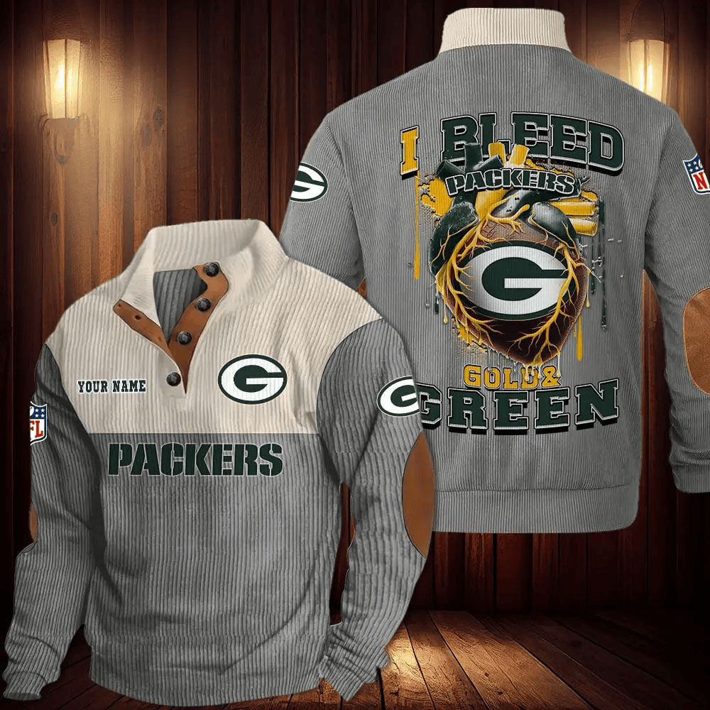 Green Bay Packers Double Stand Collar Sport Hoodie P6YU9R