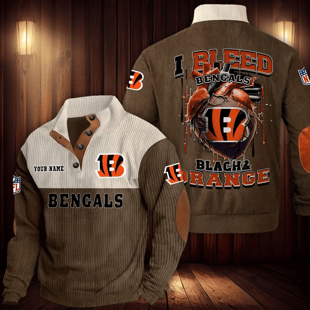 Cincinnati Bengals Double Stand Collar Sport Hoodie PSUZL6