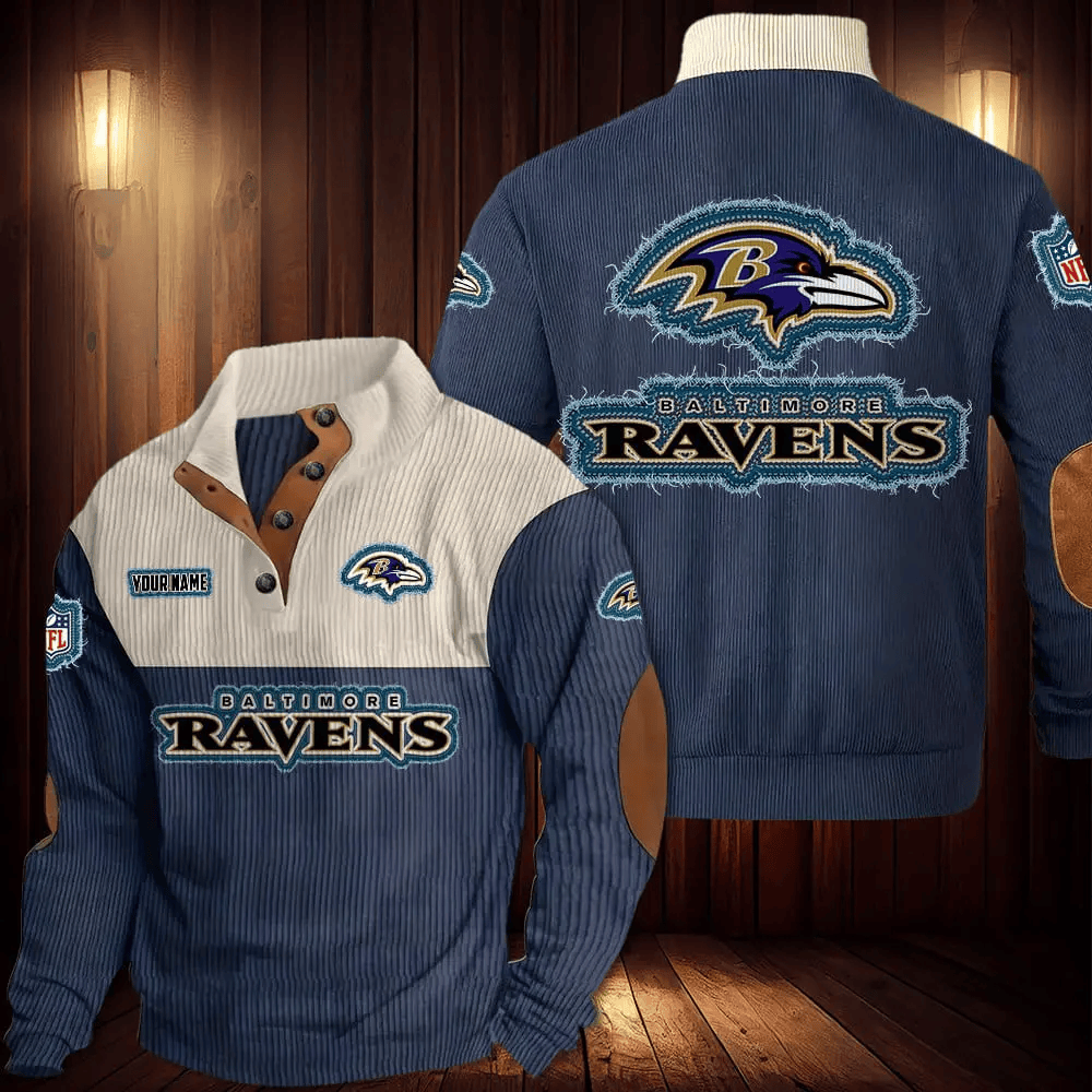 Baltimore Ravens Double Stand Collar Sport Hoodie PMY863