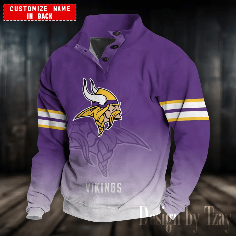 Minnesota Vikings Sports Print Sweatshirt PGMPF6
