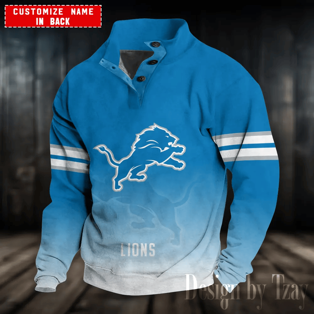Detroit Lions Sports Print Sweatshirt PQTT8H