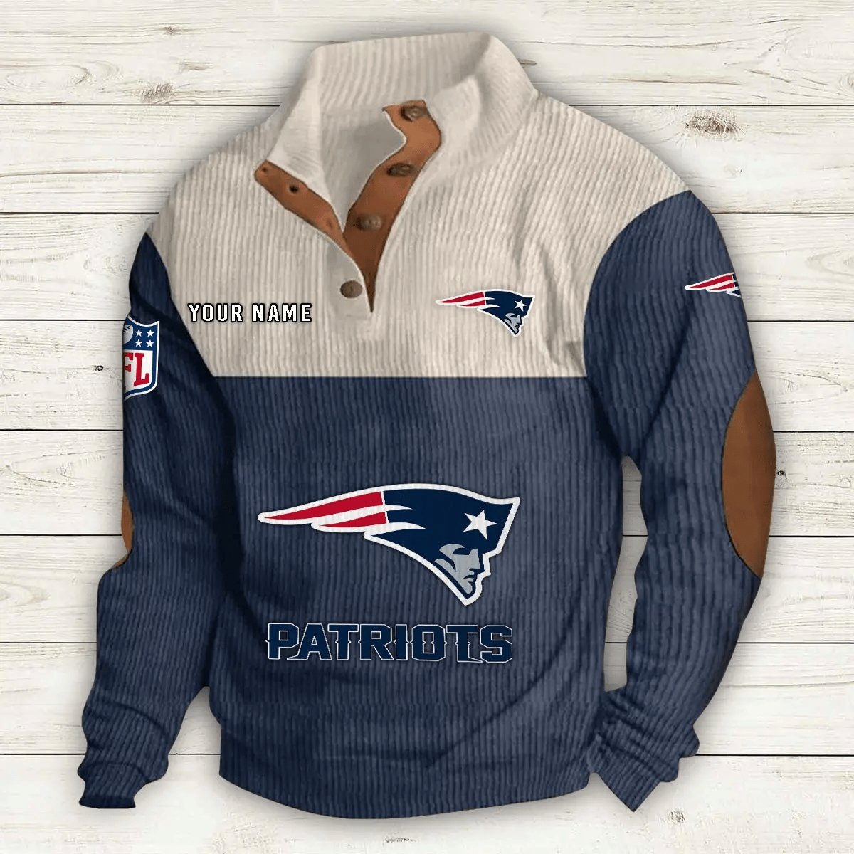 New England Patriots Sport Print Sweatshirt PEGNGR