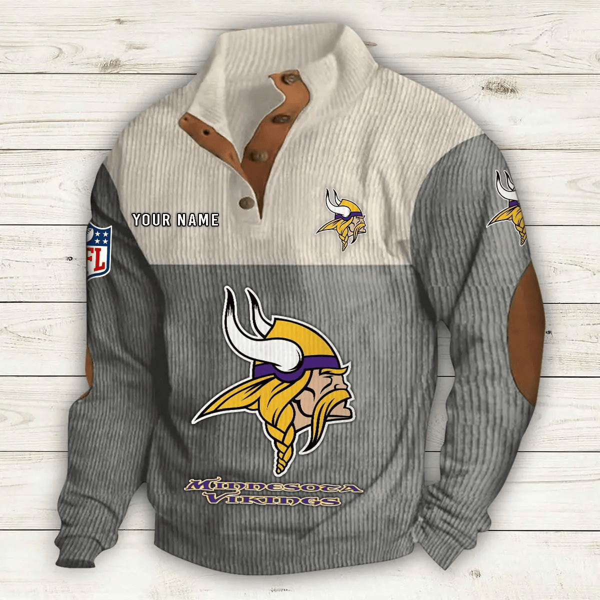 Minnesota Vikings Sport Print Sweatshirt PPCR3K