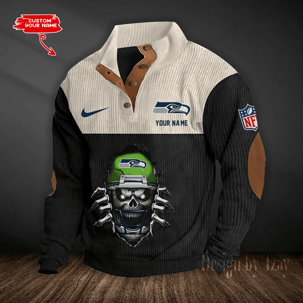 Seattle Seahawks Double Stand Collar Sport Hoodie PQ5EWZ