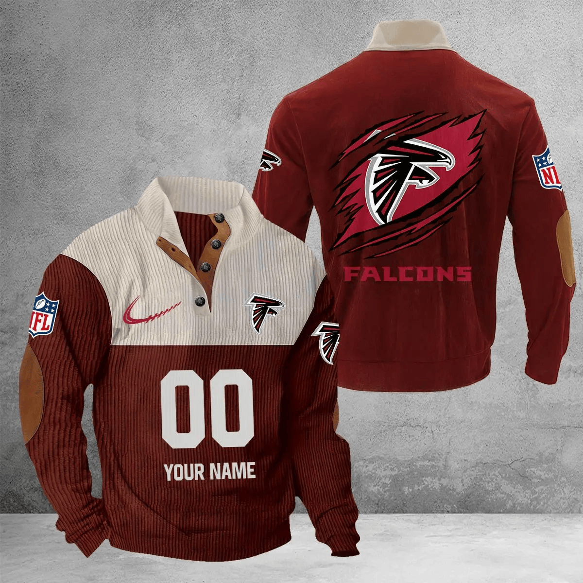 Atlanta Falcons Double Stand Collar Sport Hoodie PYVBKE