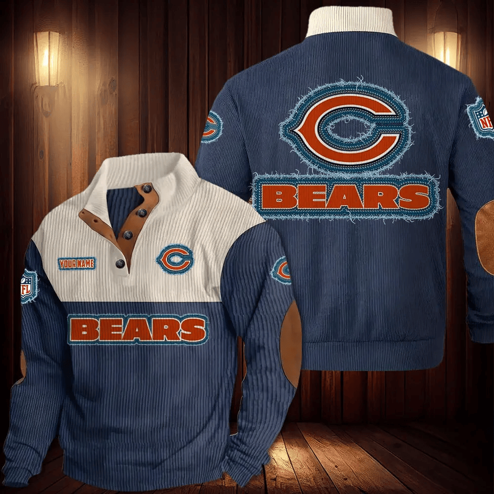 Chicago Bears Double Stand Collar Sport Hoodie PSJ7NC