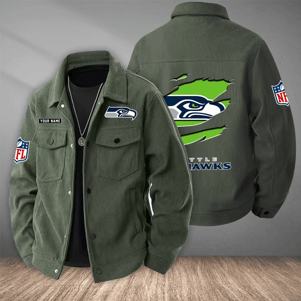 Seattle Seahawks Versatile Lapel Workwear Jacket P5SMJ6