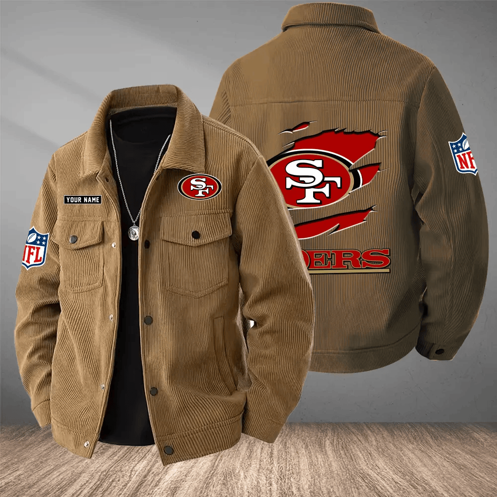 San Francisco 49ers Versatile Lapel Workwear Jacket PU35BH