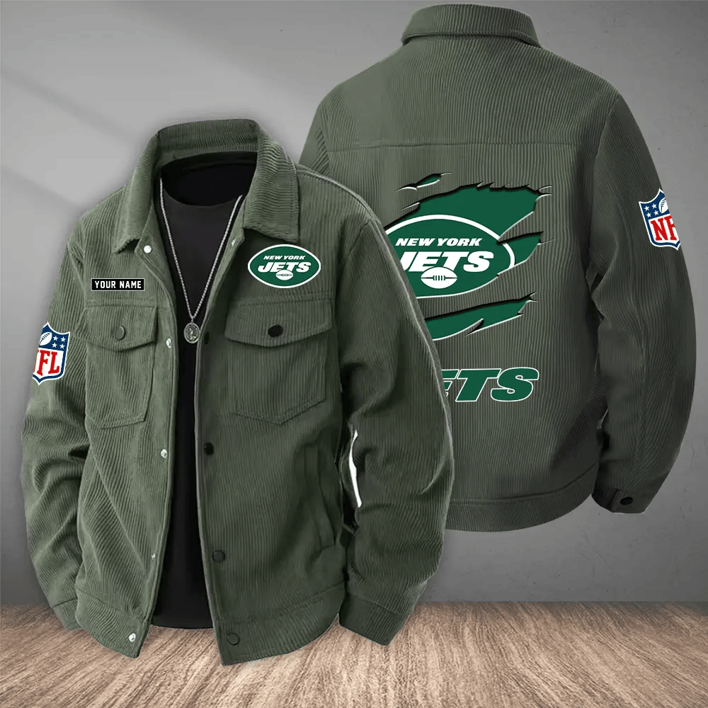 New York Jets Versatile Lapel Workwear Jacket P5PX2L