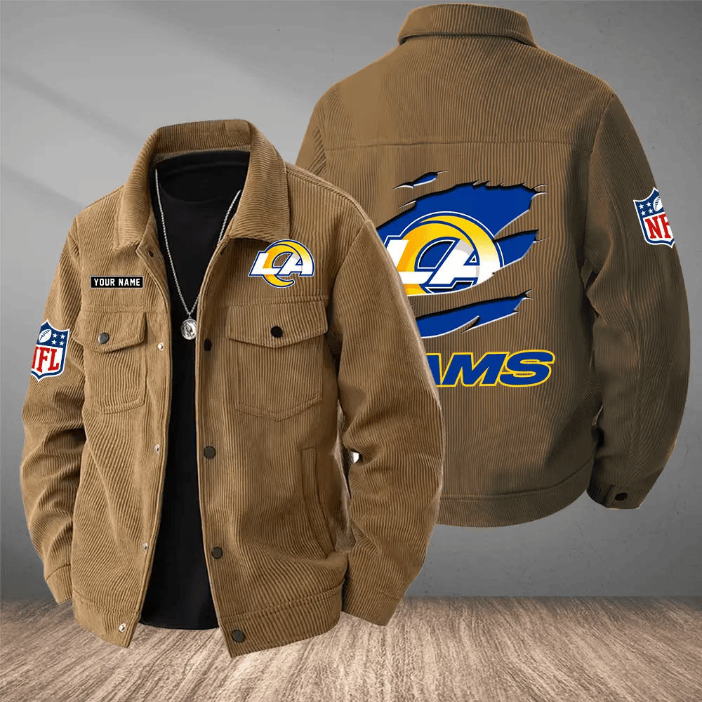 Los Angeles Rams Versatile Lapel Workwear Jacket PHJZW2
