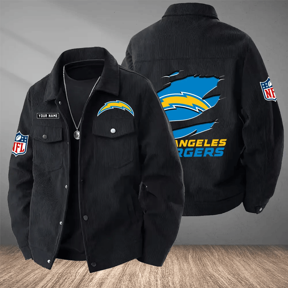 Los Angeles Chargers Versatile Lapel Workwear Jacket PXDKW3