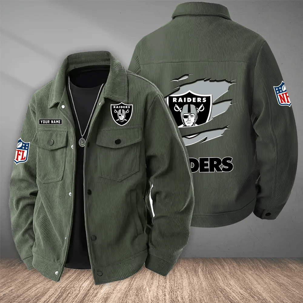 Las Vegas Raiders Versatile Lapel Workwear Jacket PEX2XD