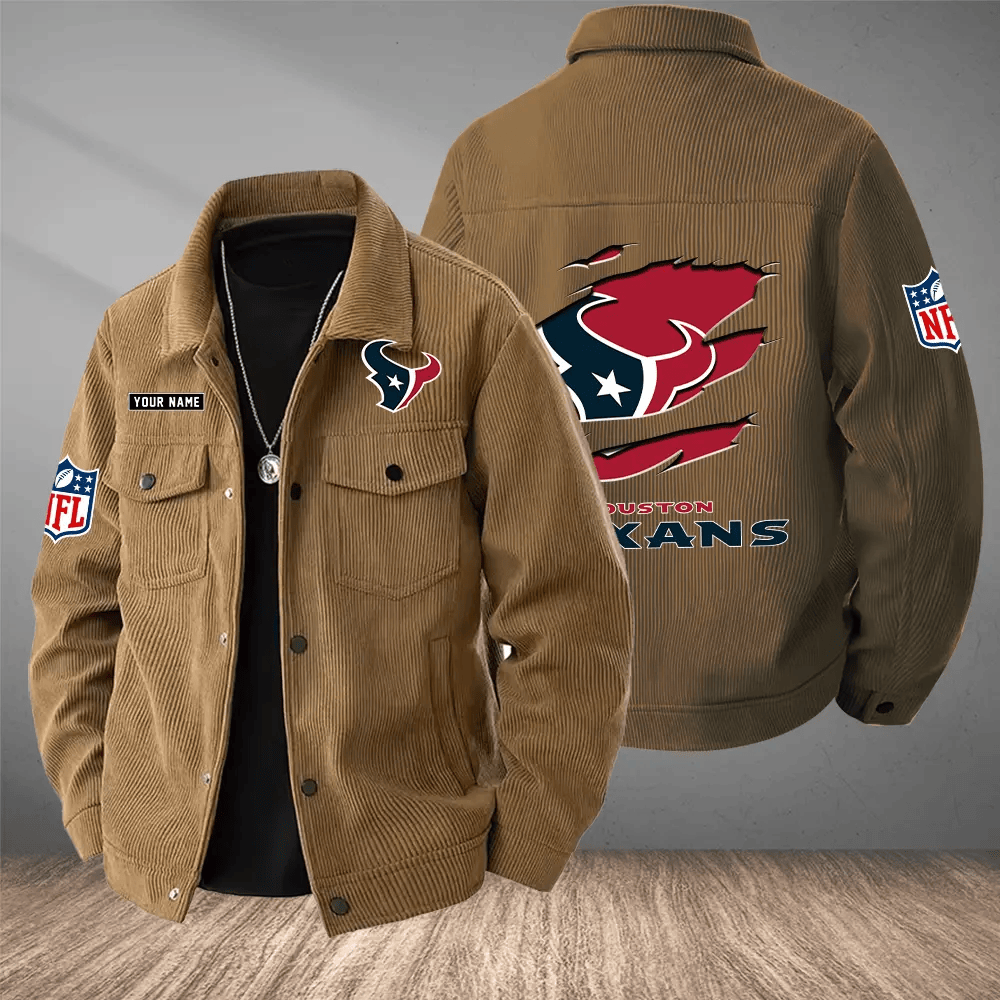 Houston Texans Versatile Lapel Workwear Jacket PJGRRG
