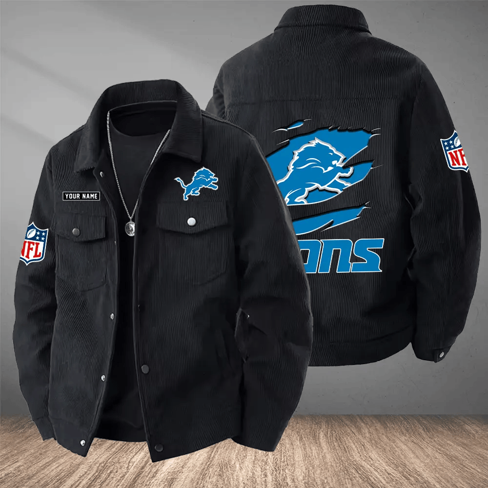 Detroit Lions Versatile Lapel Workwear Jacket PN3E8M