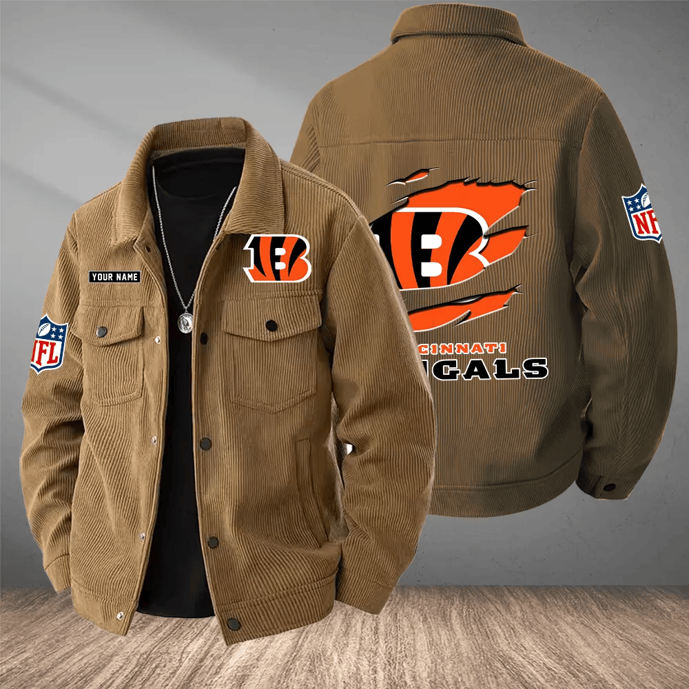 Cincinnati Bengals Versatile Lapel Workwear Jacket PH6SK3