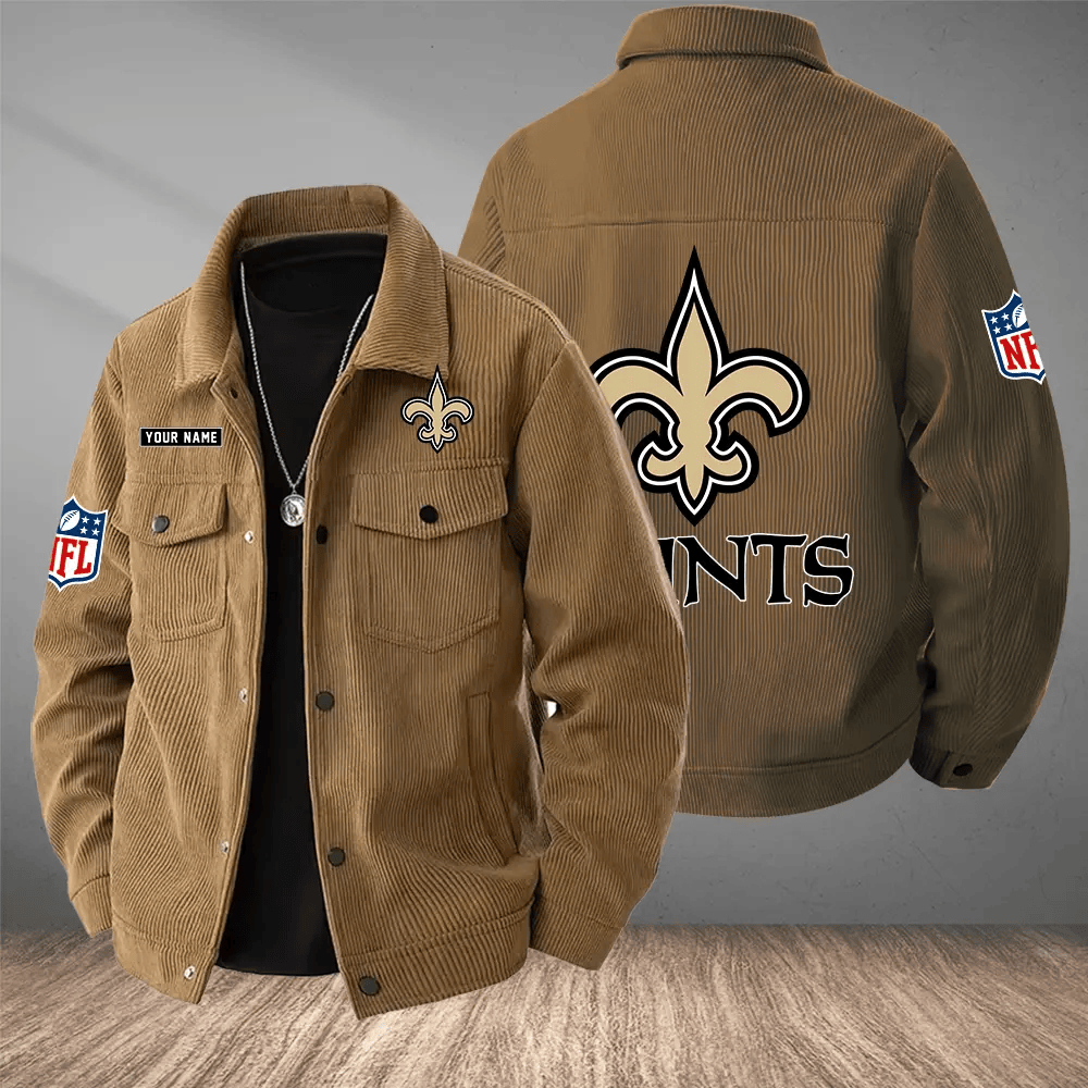 New Orleans Saints Versatile Lapel Workwear Jacket PY3B9L