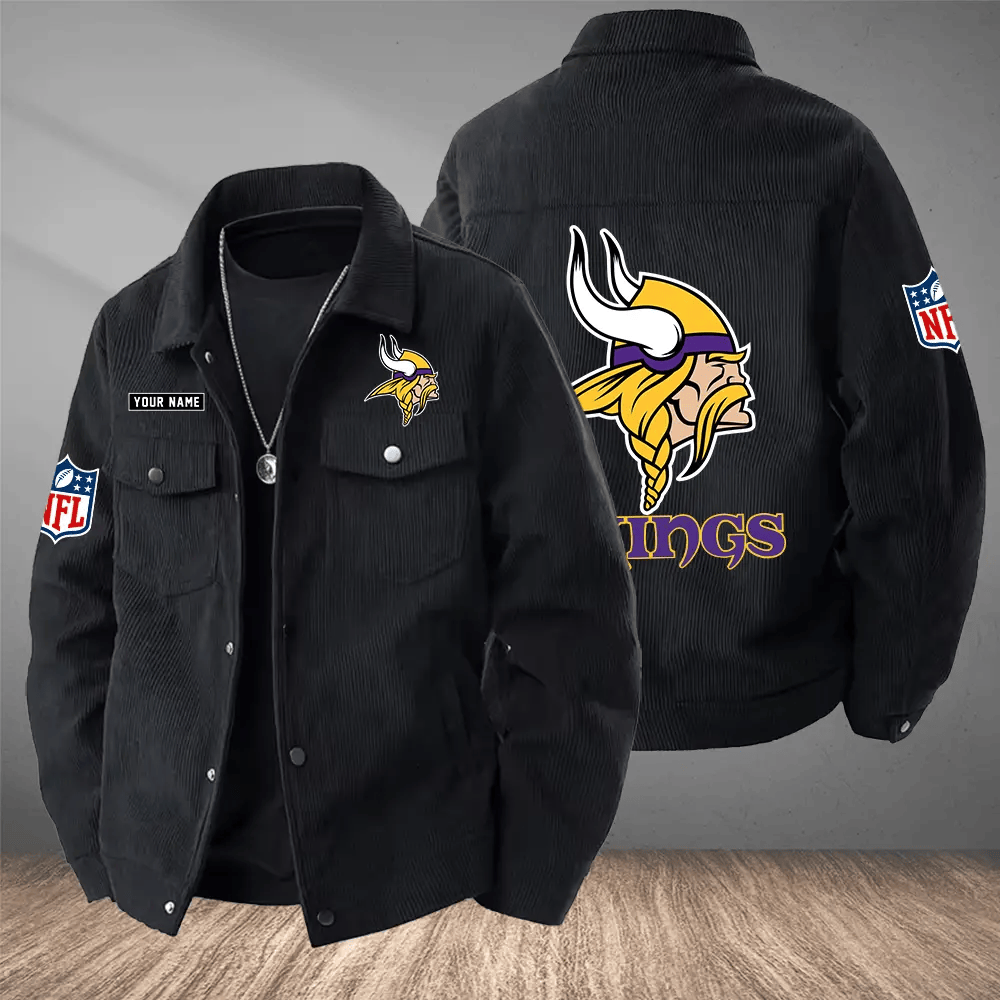 Minnesota Vikings Versatile Lapel Workwear Jacket PE5R65
