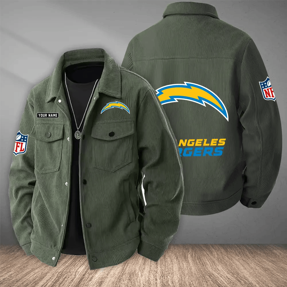 Los Angeles Chargers Versatile Lapel Workwear Jacket PDPSBP