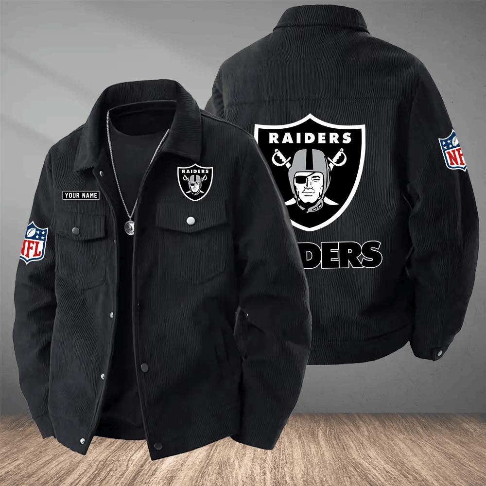 Las Vegas Raiders Versatile Lapel Workwear Jacket PX3YA8