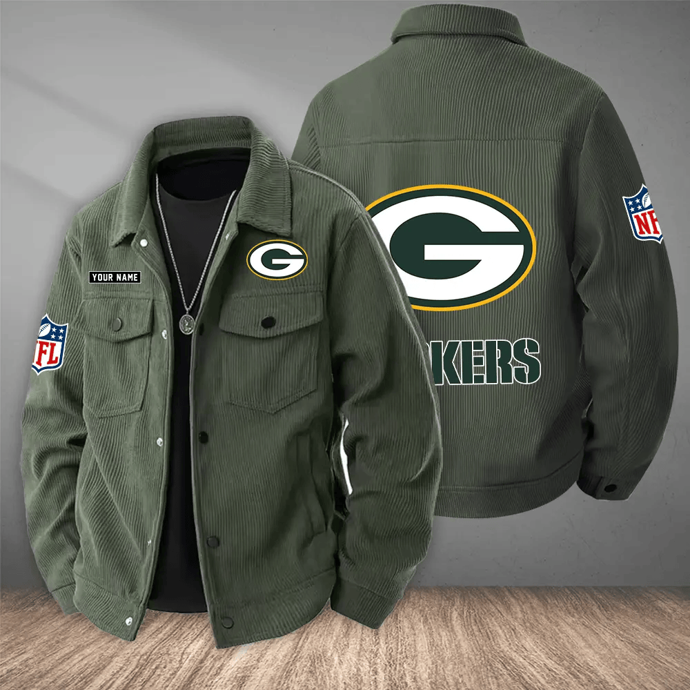 Green Bay Packers Versatile Lapel Workwear Jacket PRFFKG