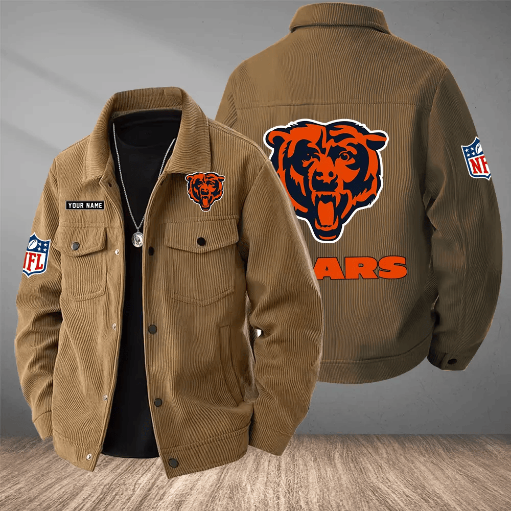 Chicago Bears Versatile Lapel Workwear Jacket PYCQUY