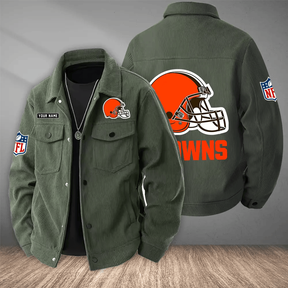 Cleveland Browns Versatile Lapel Workwear Jacket PRDDNJ