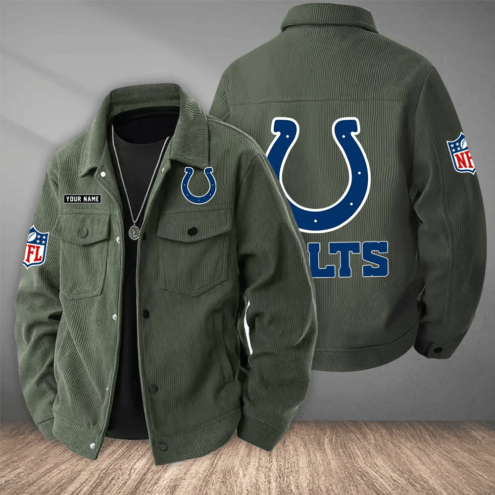 Indianapolis Colts Versatile Lapel Workwear Jacket PGG9LZ