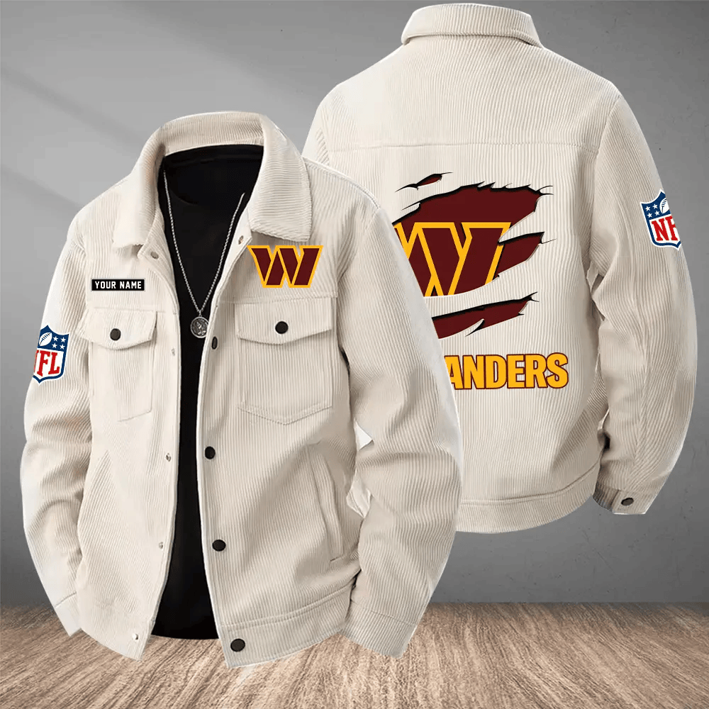 Washington Commanders Versatile Lapel Workwear Jacket PJRBBJ