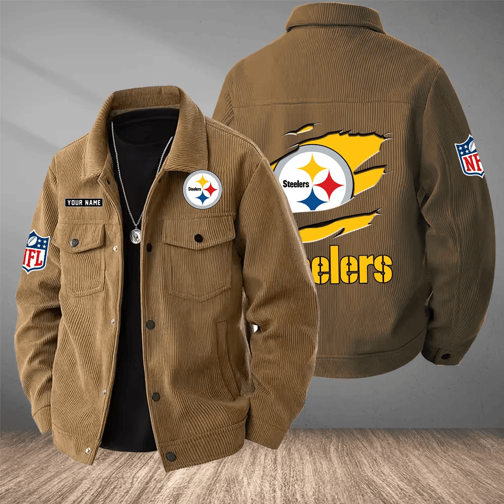 Pittsburgh Steelers Versatile Lapel Workwear Jacket PFU8D9