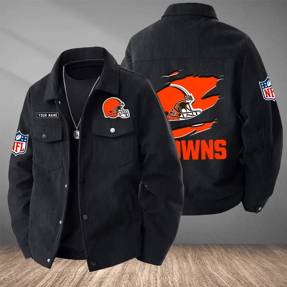 Cleveland Browns Versatile Lapel Workwear Jacket PFWQYS