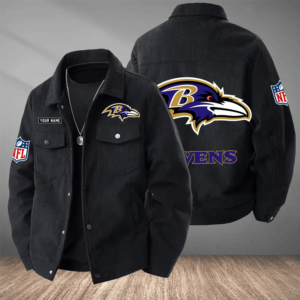 Baltimore Ravens Versatile Lapel Workwear Jacket PZU3N7