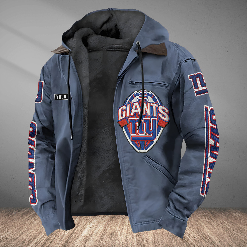 New York Giants Heavyweight Hooded Jacket PTTXVH
