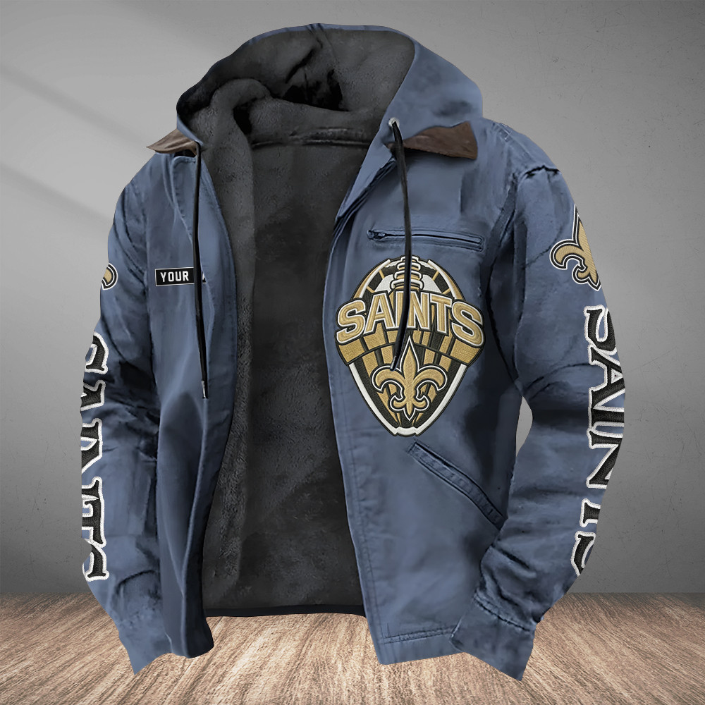 New Orleans Saints Heavyweight Hooded Jacket PNZCKK