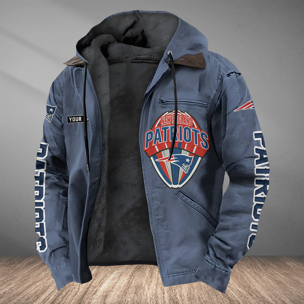 New England Patriots Heavyweight Hooded Jacket PP3UEB