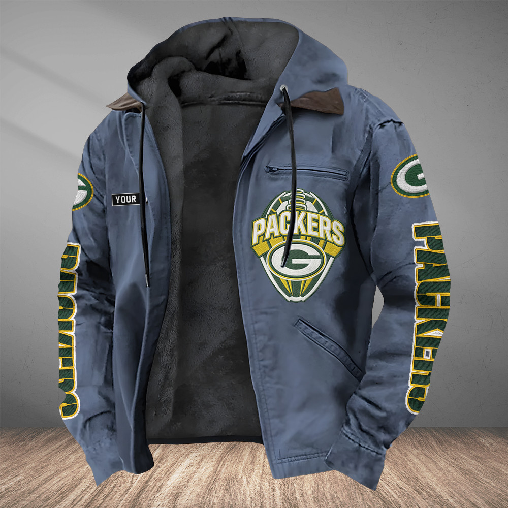 Green Bay Packers Heavyweight Hooded Jacket PJG3Y4