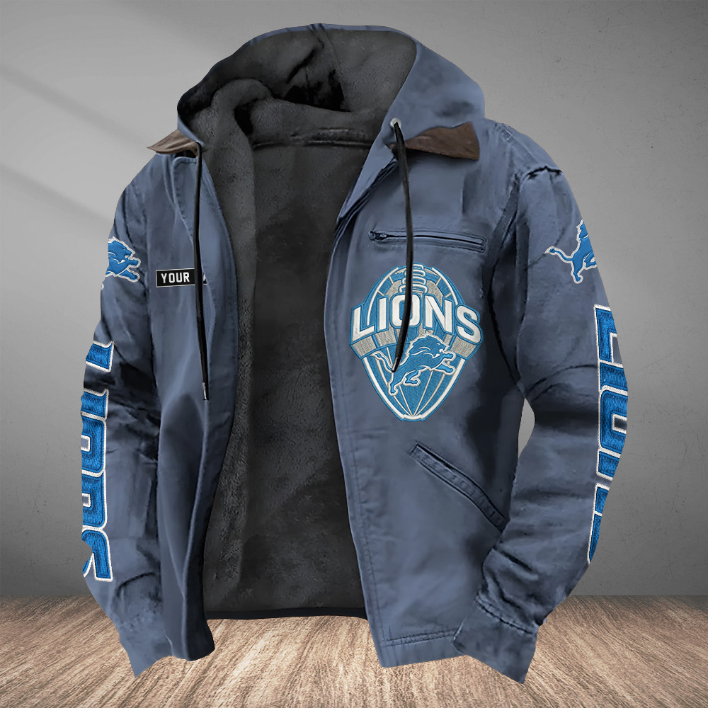 Detroit Lions Heavyweight Hooded Jacket PEYLBA