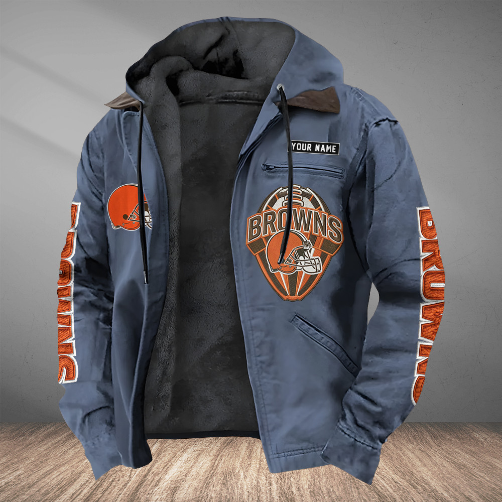 Cleveland Browns Heavyweight Hooded Jacket P2BHVU