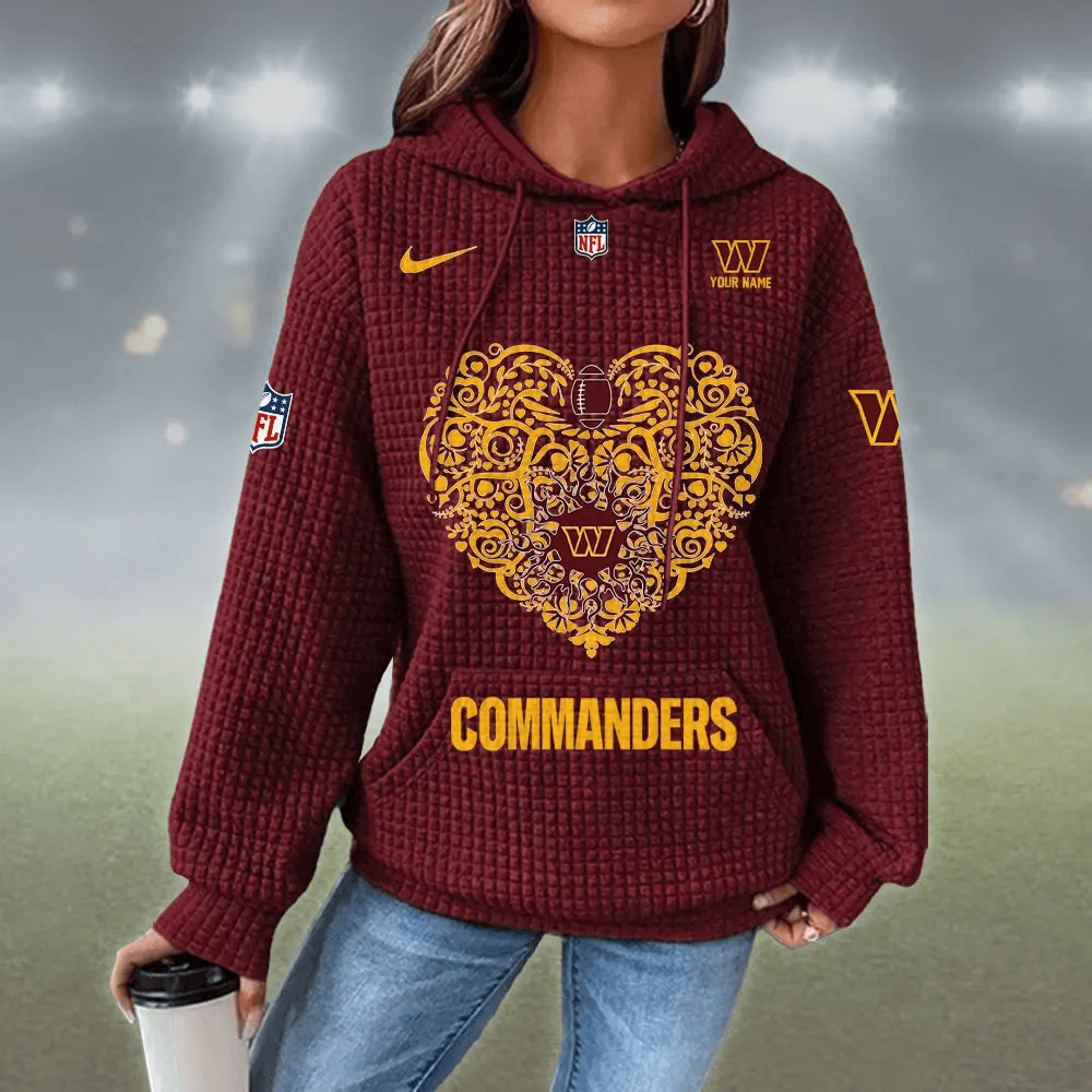 Washington Commanders New Waffle Women’s Hoodie PVTWFH