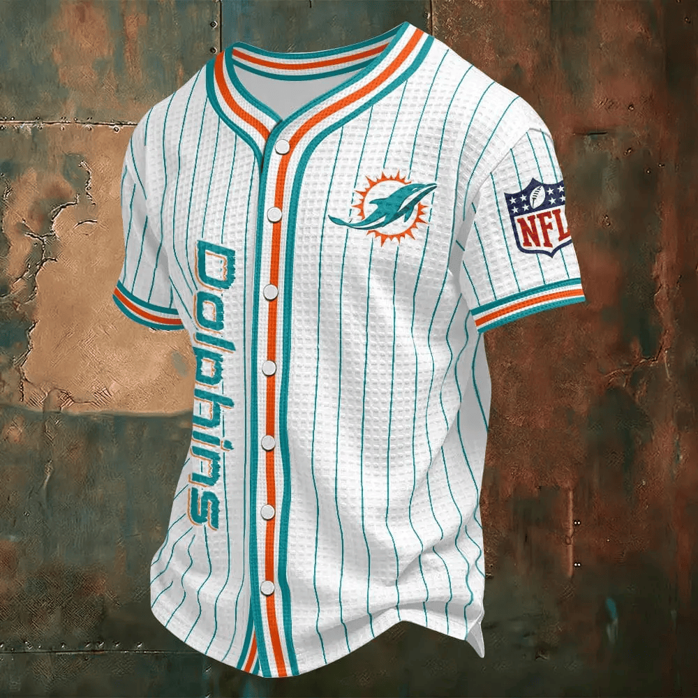 Miami Dolphins Waffle Baseball Jersey PSC8P4