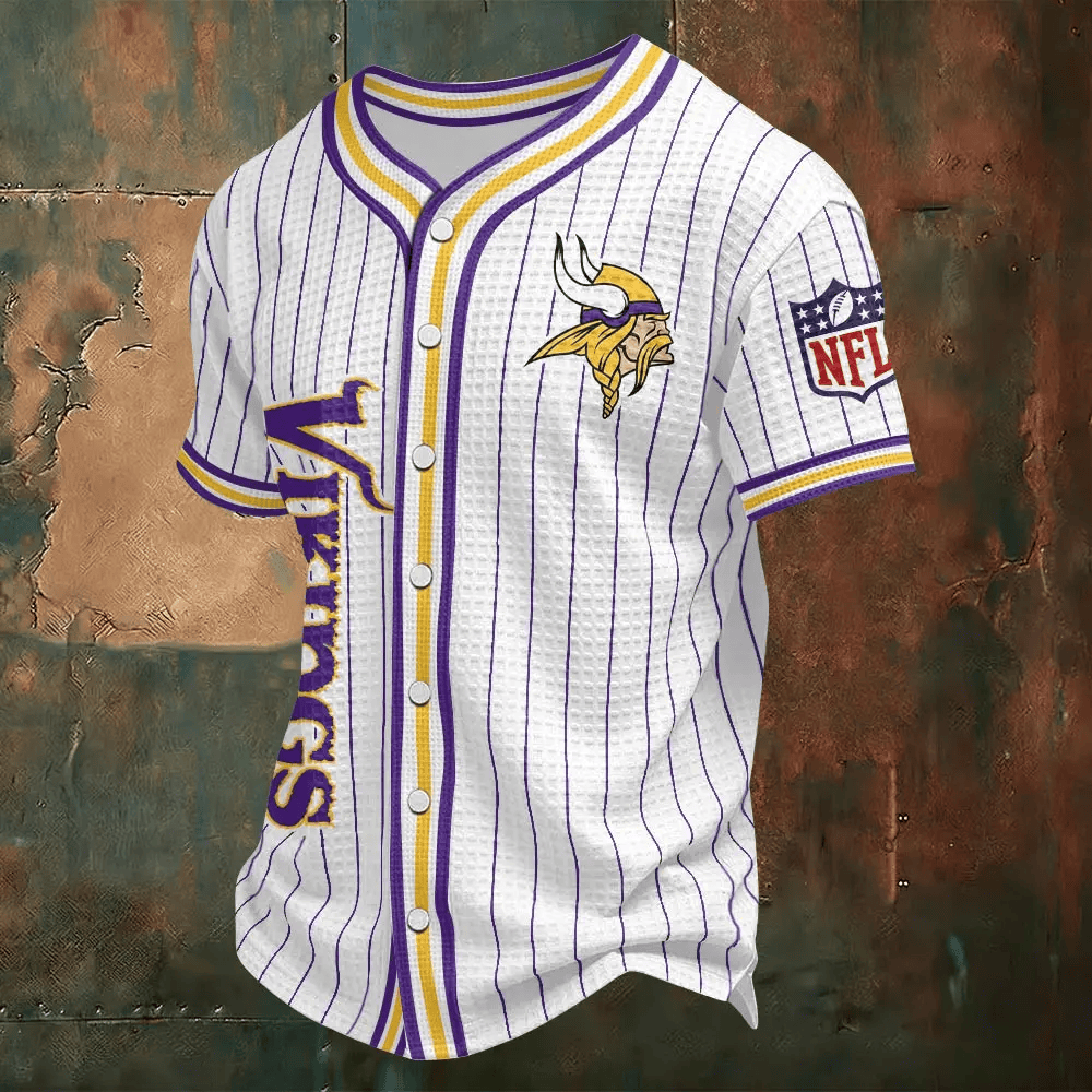 Minnesota Vikings Waffle Baseball Jersey P9B244