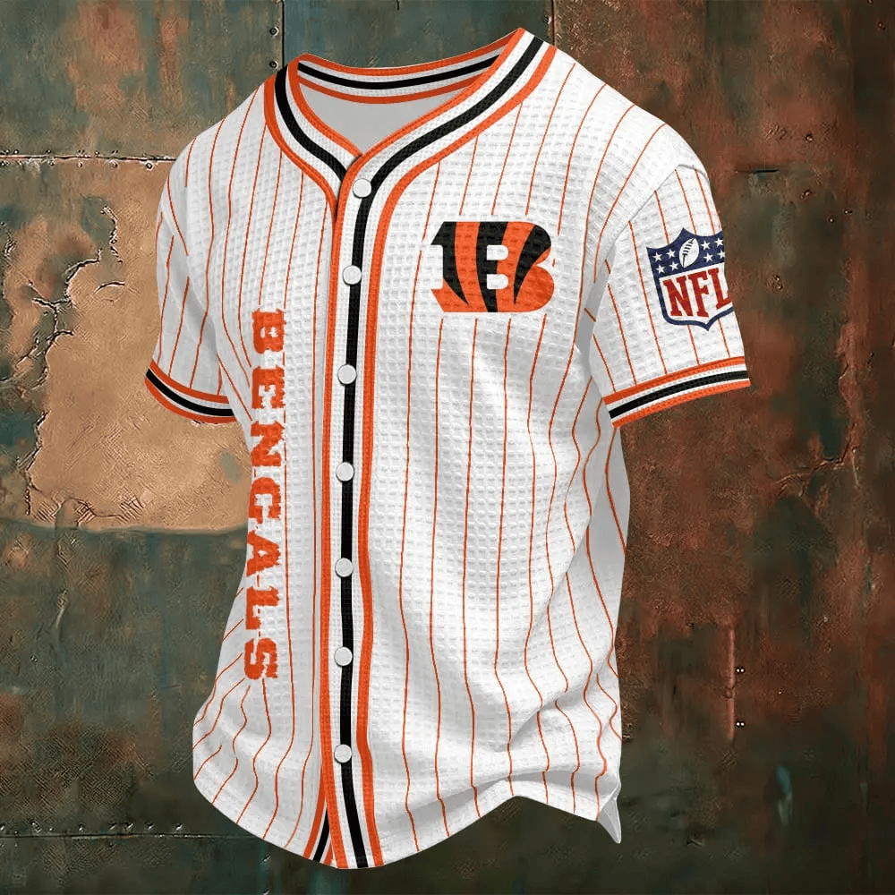 Cincinnati Bengals Waffle Baseball Jersey PSU7FY