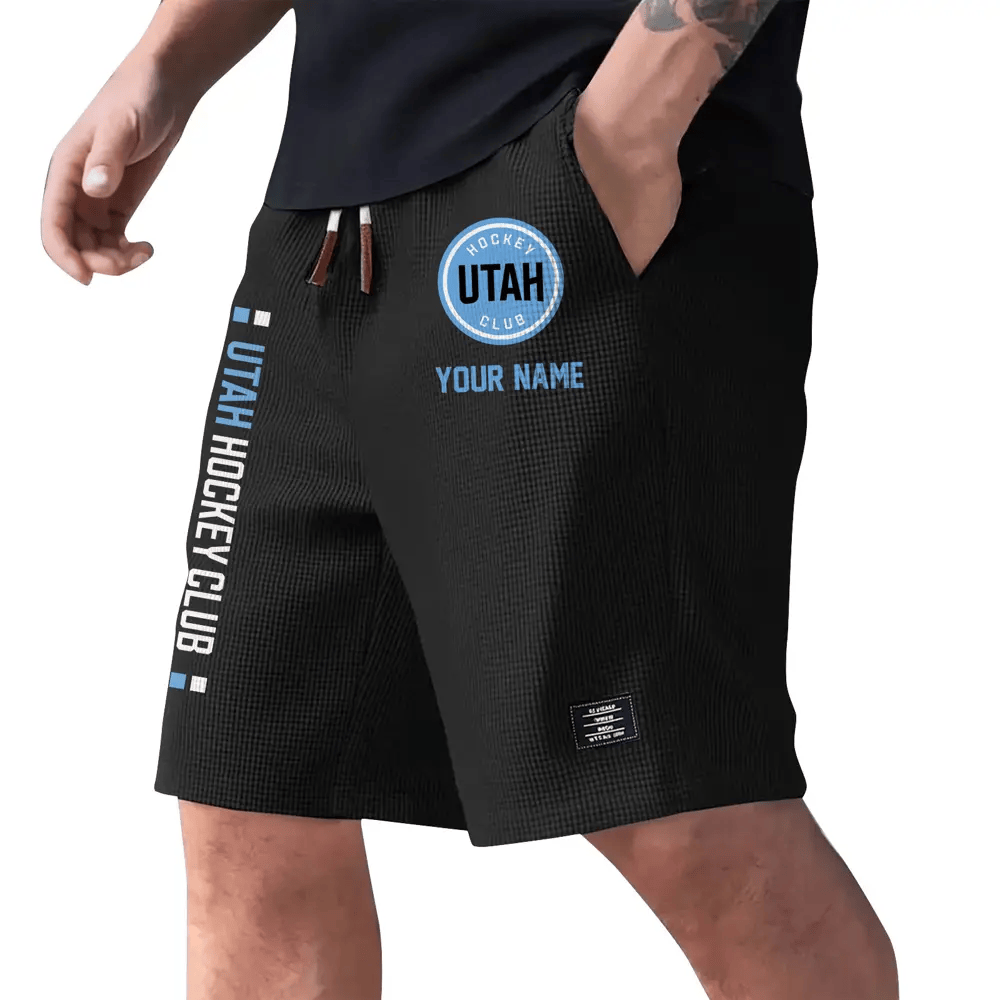 Utah Hockey Club Waffle Knit Drawstring Casual Shorts PESLP2
